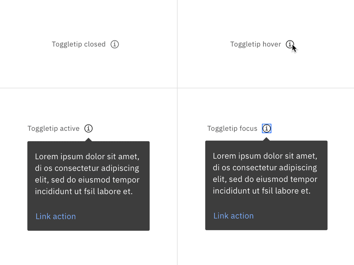 Toggletip colors and interactive colors. Toggletip colors and interactive colors.