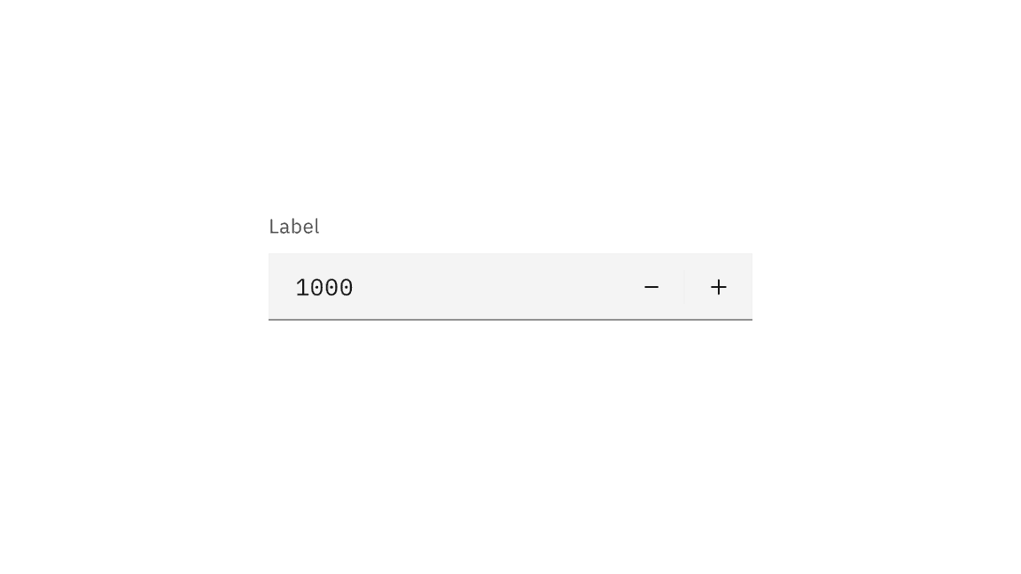 Number input example Number input example