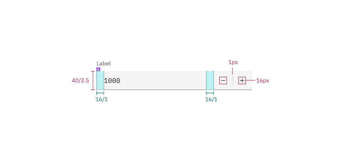 Structure and spacing for number input Structure and spacing for number input